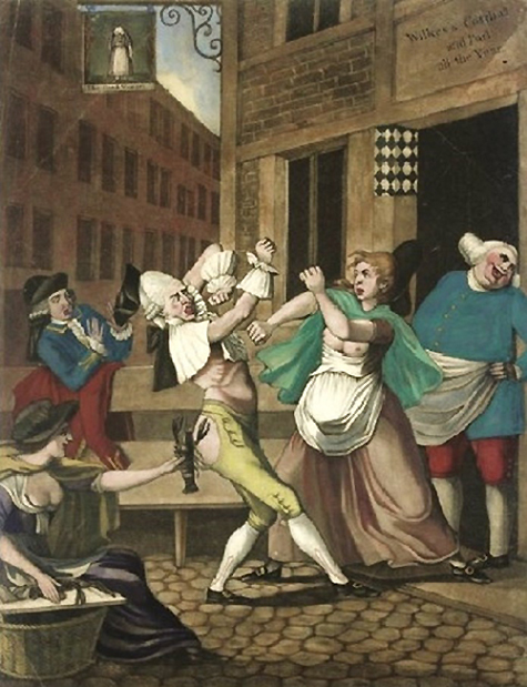 Sal Dab giving Monsieur a Receipt in full. by R. Sayer & J. Bennett 1776